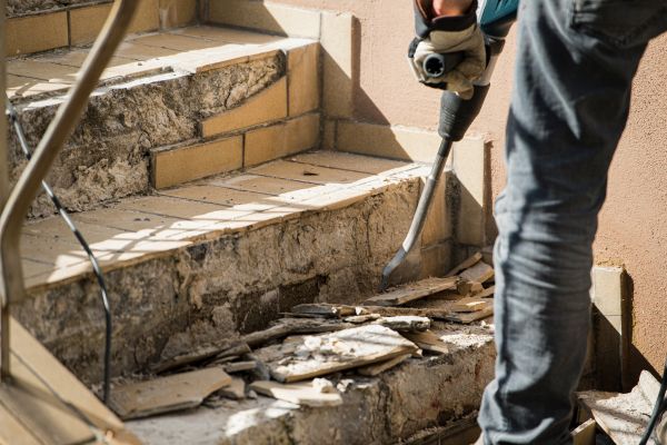 Concrete Stair Demolition in Seneca